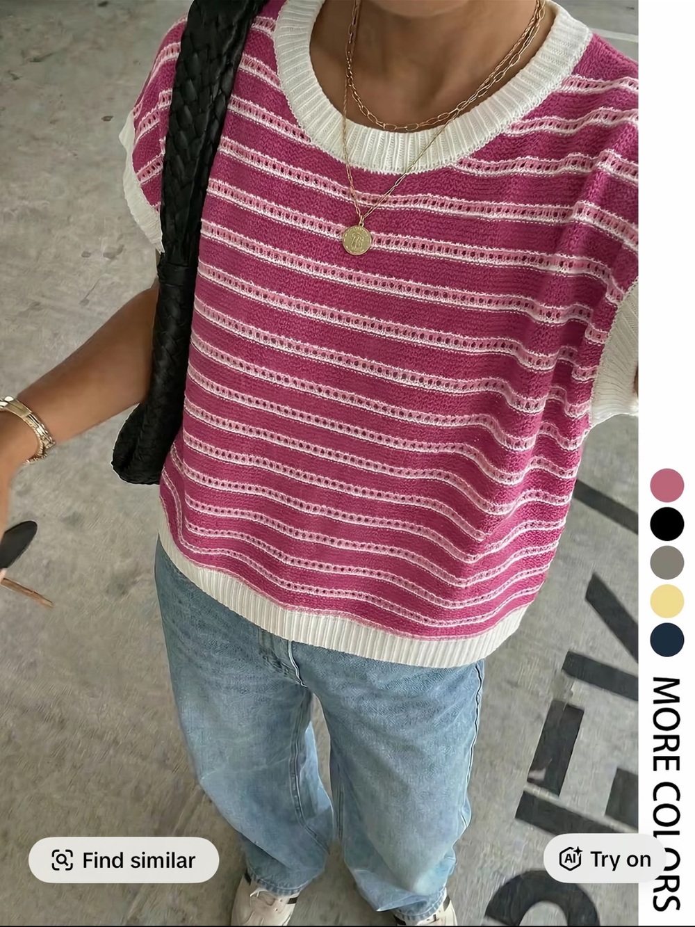 Striped Sleeveless Knit Top - NWOT